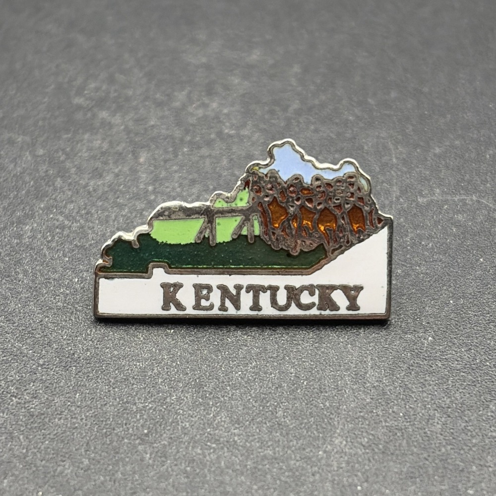 Kentucky State Outline Horse Racing Lapel Hat Pin